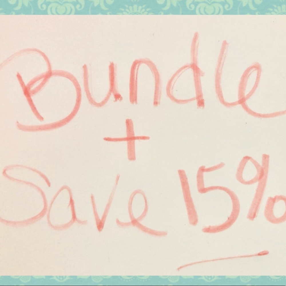 !!!!!!BUNDLE AND SAVE 15%!!!!!!!!